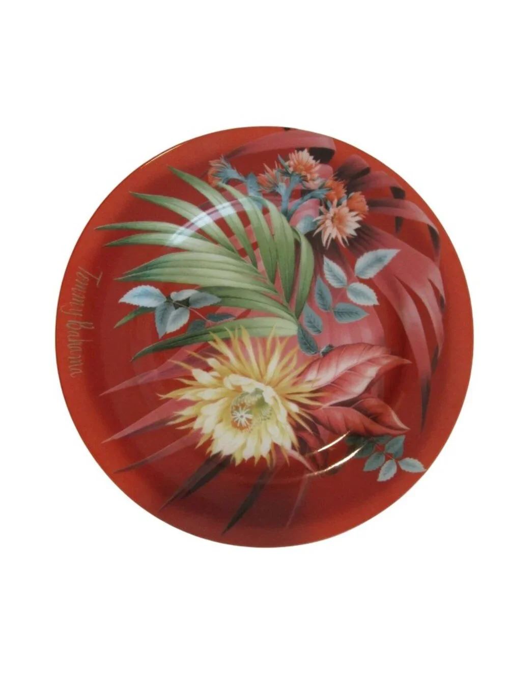 Tommy Bahama Tropical Floral Cocktail Plates Set Of 6 In Gift Box Hawaiian Print
